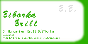 biborka brill business card